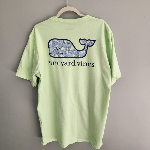 Vineyard Vines Light Green Key Lime Whale T-Shirt 100% Cotton Size L - Picture 6 of 12